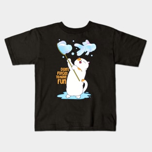 Cat Playing Bubble Kids T-Shirt